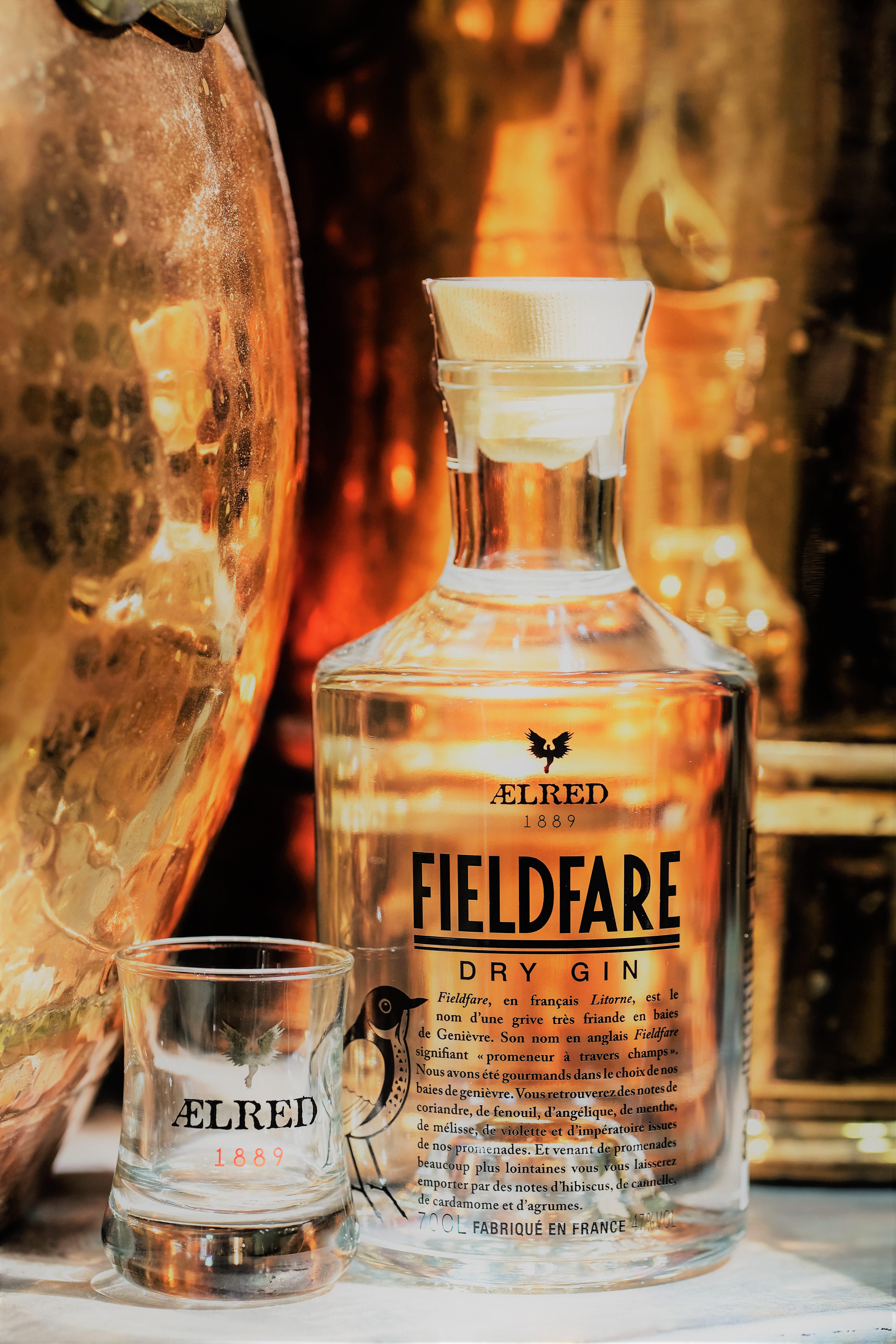 bouteille du gin fieldfare aelred